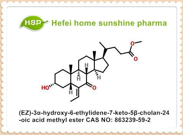 Metylester kyseliny ((E / Z) -3α-hydroxy-6-etylidén-7-keto-5p-cholan-24-oovej, CAS 863239-59-2)