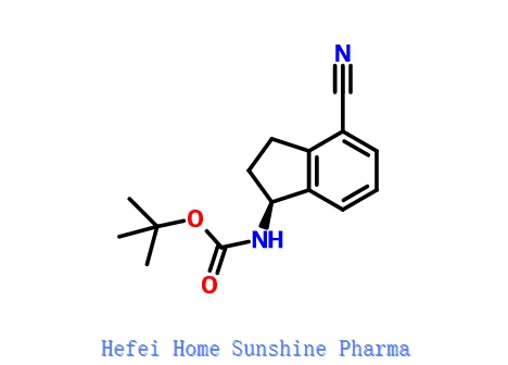 N-[(1 S) -4-kyano-2,3-dihydro-1 H-inden-1 -yl]-karbamová kyselina, 1,1-dimetyletylester CAS 1306763-31-4