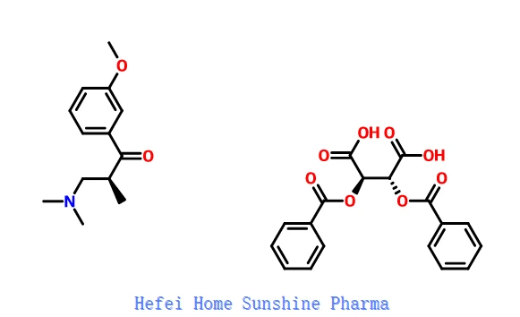 (S) -3- (dimetylamino) -1- (3-metoxyfenyl) -2-metylpropan-1-ón (2R, 3R) -O, O'-dibenzoyltartrát CAS 850222-41-2