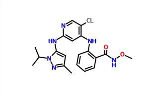 2-[(5-chlór-2-{[3-metyl-1- (1-metyletyl) -1 H-pyrazol-5-yl] amino} -4-pyridinyl) amino] -N (metyloxy) benzamid CAS 1224887- 10-8